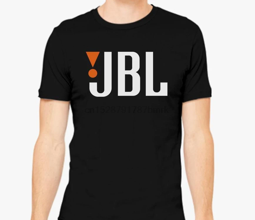 Мужская футболка с логотипом JBL женская из 100% хлопка забавным принтом и круглым