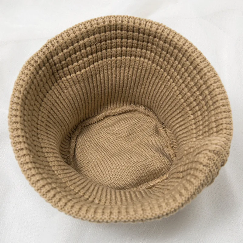 Новинка, женская вязаная Панама, зимняя, весенняя, толстая, теплая, Рыбацкая шапка, новинка, одноцветная, Рыбацкая шляпа, женская панама, шапка, уличная одежда