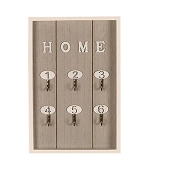 

Multi-Purpose Home Wall Decor Handmade Wooden Key Hook Cargo Storage Box Wall Coat Keys Bags Clothes Hanging Hook Storage Holder