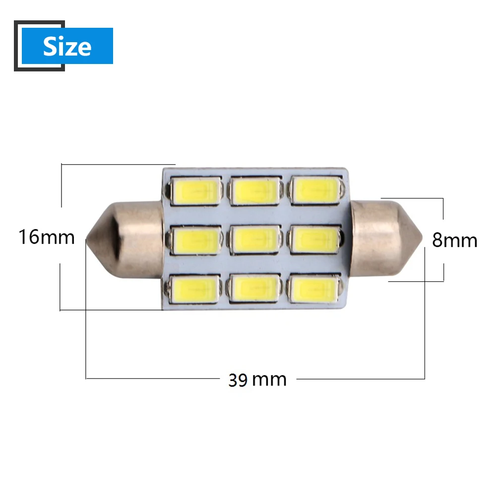 100X39 мм 12V 5630 9 светодиодный фестон SMD лампы C5W стайлинга автомобилей Авто купол для чтения потолочный светильник сигналы