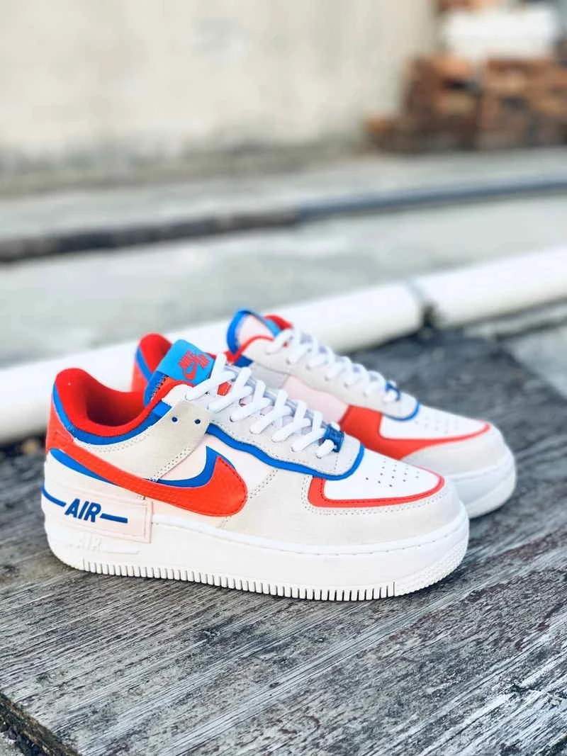 blue and red nike air force