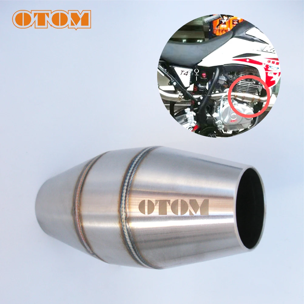 Otom Exhaust Expansion Pipe Motocross Dirt Bike 3538mm 45mm Modified