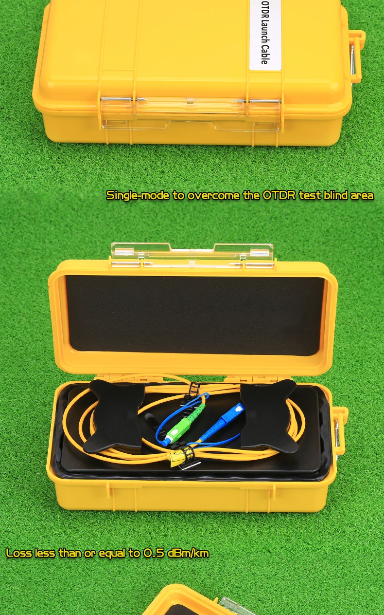 KELUSHI волоконно-оптический инструмент для тестирования SC/UPC-SC/APC SM(9/125) OTDR launch Cable Box 1 км удлинитель OTDR Dead Zone Eliminator