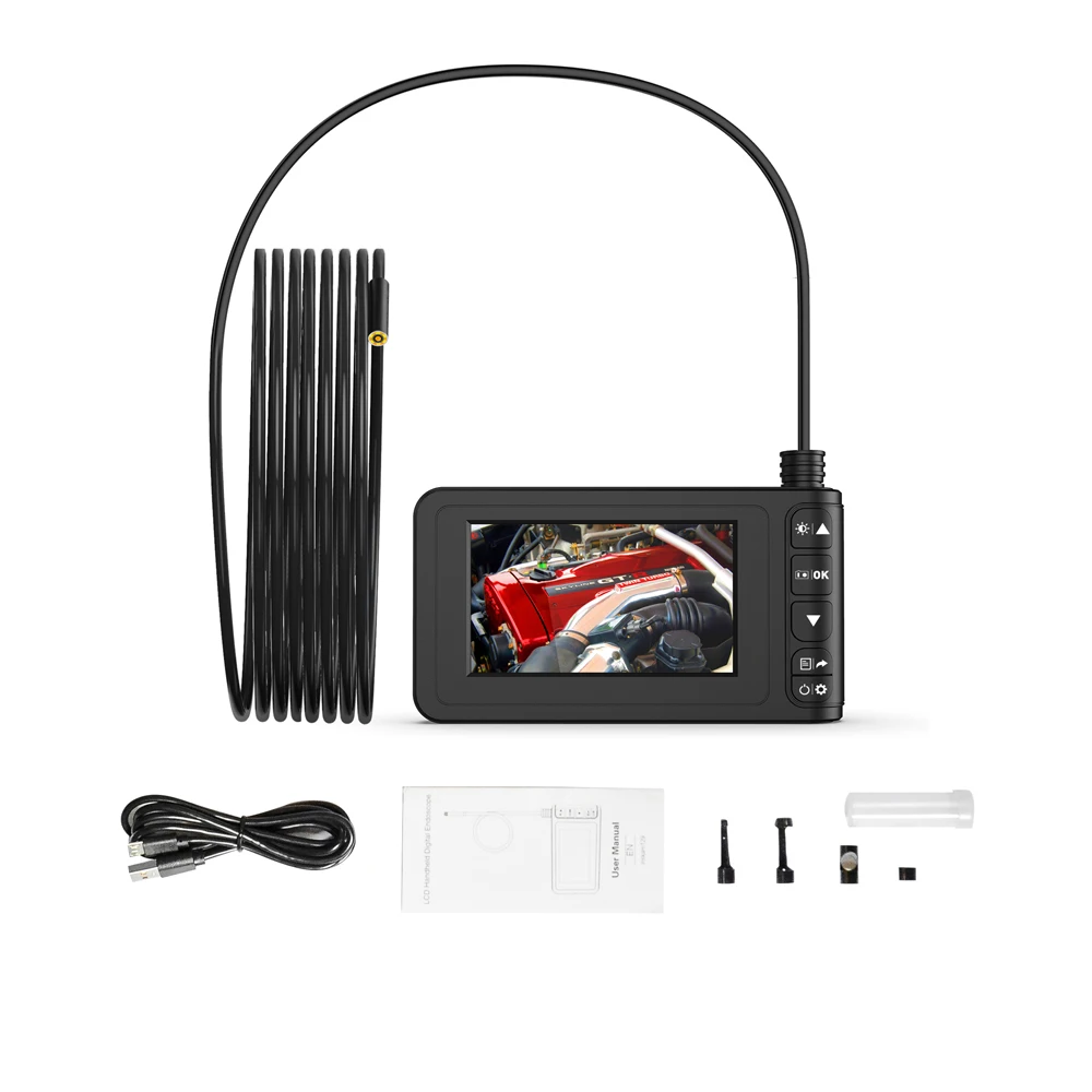 inskam129 Endoscope Camera 4.3 Inch LCD Color Screen Handheld Endoscope 2MP 1080P Industrial Home Endoscopes with 8 LEDs