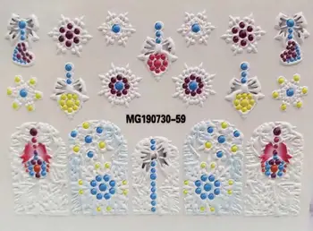 

3D nail decal Floral water transfer Fashion sticker Nail wraps 3 d slide nail art