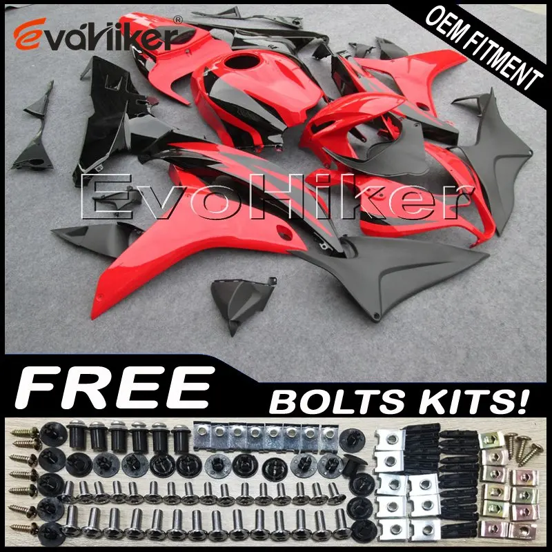 Капот мотоцикла на заказ для CBR600RR 2007-2008 F5 07 08 ABS обтекатель мотоциклетные панели литьевая форма красный+ подарки - Цвет: V
