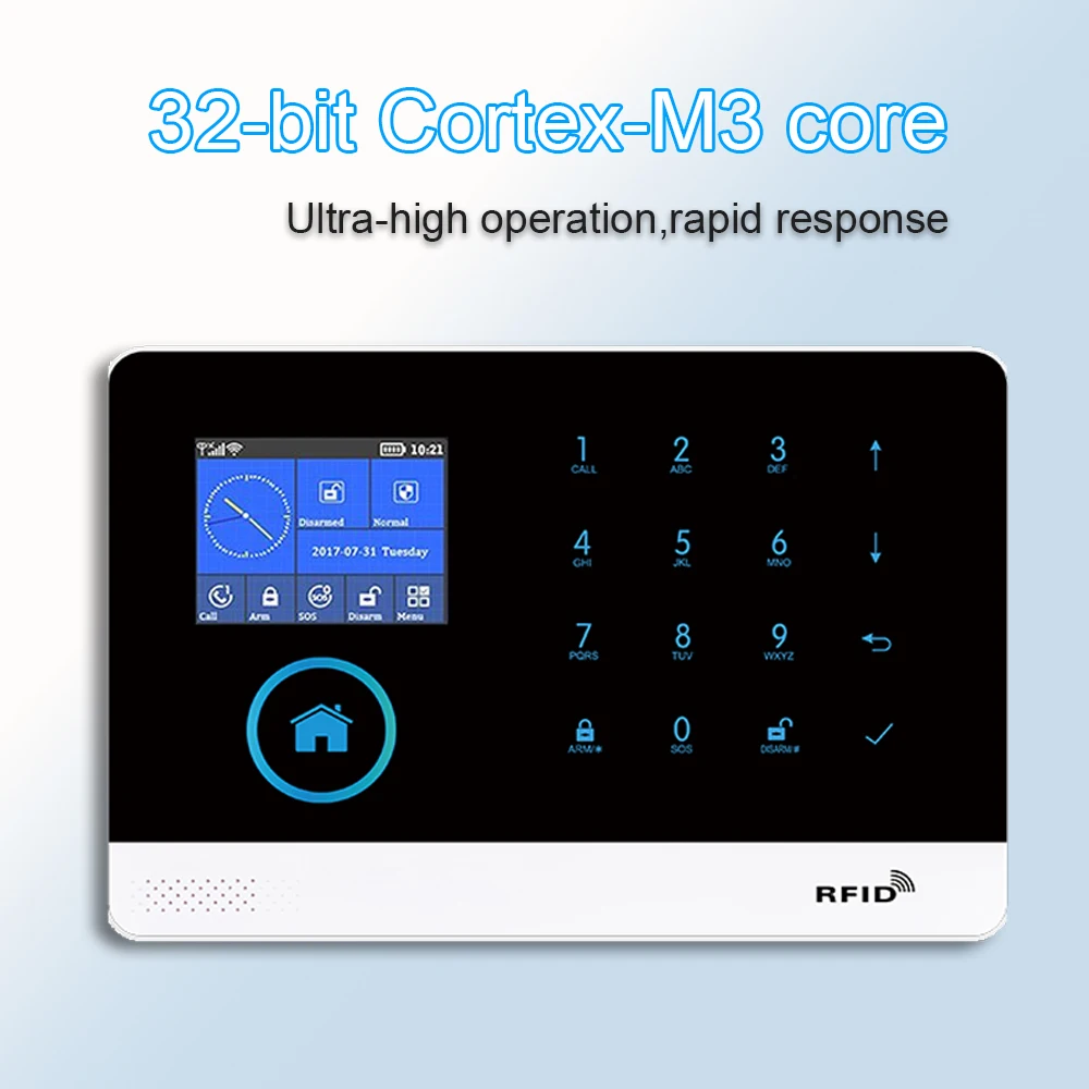 Sistema de Alarme Segurança do Assaltante Remoto com Telefone em Casa Gsm sem Fio em Casa Wifi Alarme Incêndio Controle ys App 4 Kits de sistema de alarme