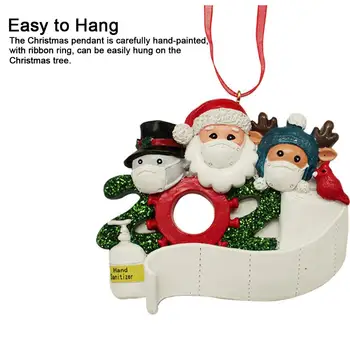 

2020 Christmas Ornaments Quarantine Christmas Party Decoration Gift Personalized Santa Claus Quarantine Family Decorative Props