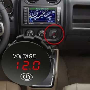 

12V-24V Car Motorcycle LED Panel Digital Voltage Tester Touch ON/OFF Switch Battery Capacity Display Voltmeter