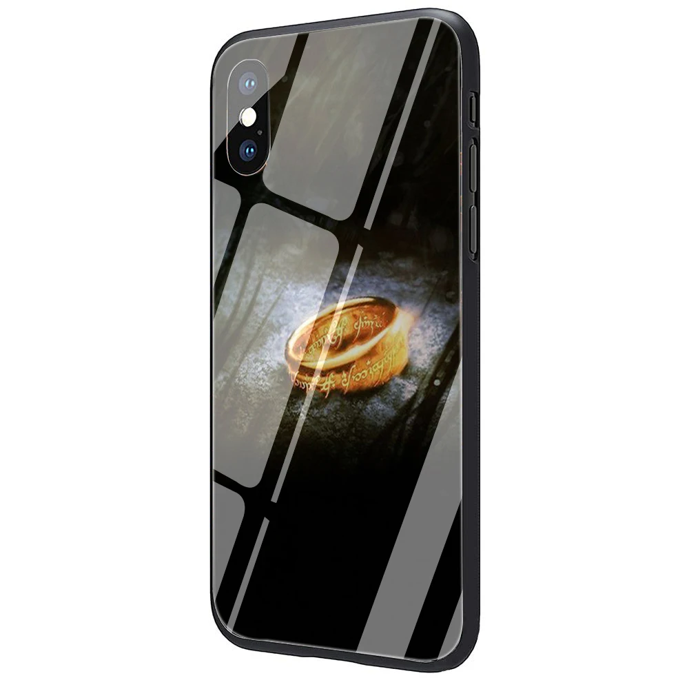 EWAU Властелин колец закаленное стекло чехол для телефона чехол для iPhone 5 5S SE 6 6s 7 8 Plus X XR XS 11 Pro Max