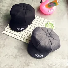 Женская шапка осень зима теплая Мода утка язык Шляпа Сплошной цвет художника шляпа