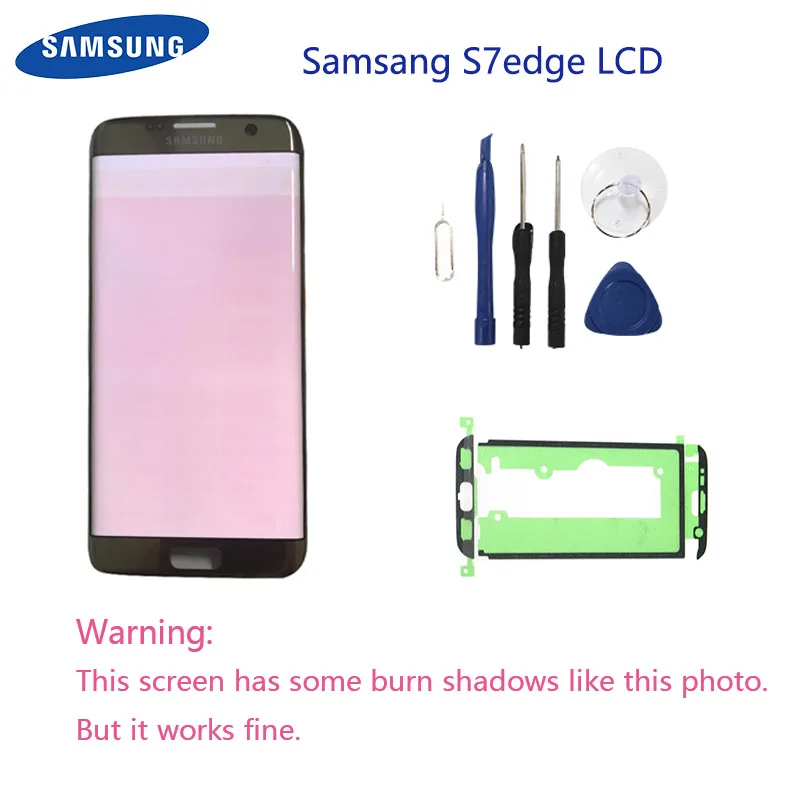 For Samsung Galaxy S7 edge G935F G935FD Burn-in Shadow lcd display touch screen Digitizer 5.5'' Super AMOLED | Мобильные