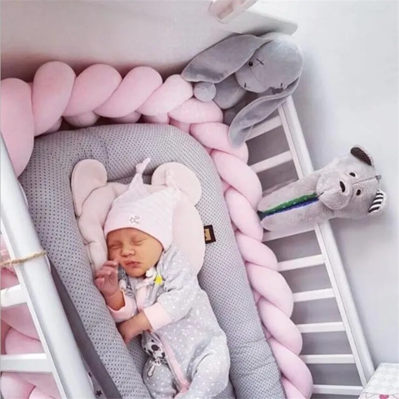 Детский бампер кровать коса узел Подушка бампер для младенца Bebe защита для кроватки кроватка длинный ручной работы завязанный бампер украшение комнаты
