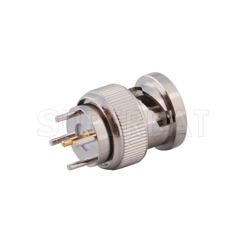 Superbat 10pcs BNC Thru Hole Plug Vertical PCB Mount Straight RF Coaxial Connector | Мобильные телефоны и аксессуары