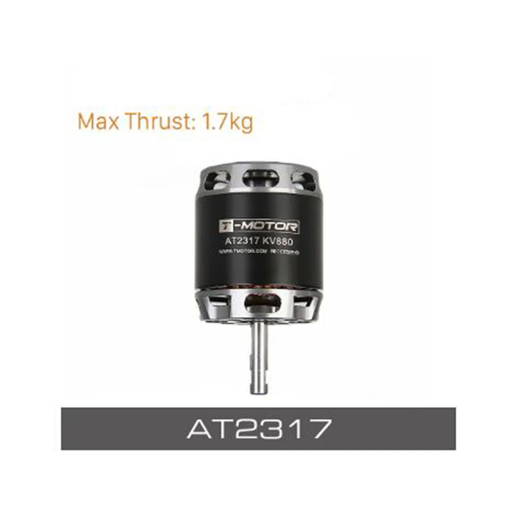 Motor sin escobillas T MOTOR AT2317, eje largo KV880, 1400KV, KV1250, para aterrizaje de