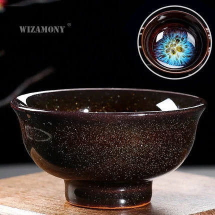 Цвет: желтый 1 шт.! wizamony посуда для напитков Jianzhan китайская фарфоровая чайная чаша чайная чашка керамический чайный набор Атик глазурь кунг-фу Мастер чая чашка - Цвет: Цвет: желтый