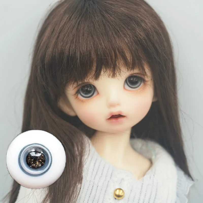 BJD кукольный глаз fit 1/3 1/4 1/6 Размер куклы стеклянный глаз маленький Ирис серый настоящий человек стиль флэш ученик Кукла аксессуар