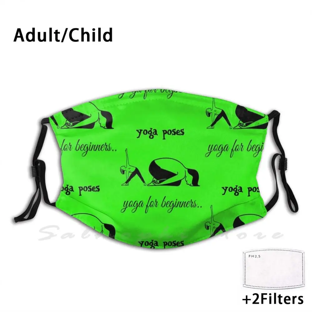 Di Collection - Yoga Poses 2 Funny Print Reusable Pm2.5 Filter Face Mask Pose International Divas Silent | Аксессуары для одежды