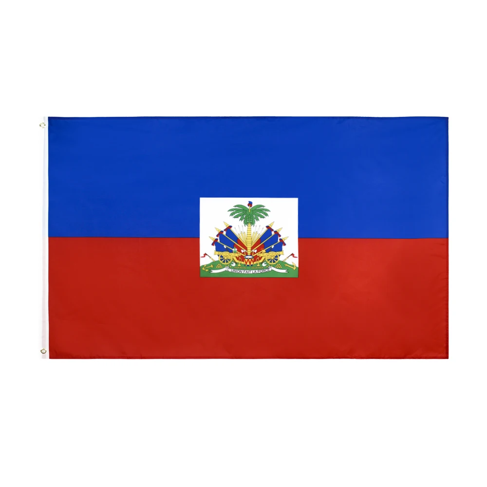 

Ayiti ht Haiti Flag Custom Flag 3x5ft Flying Banner 100D Polyester Advertising Sports Decoration Car Grommets