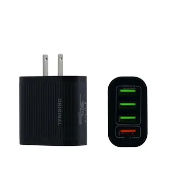 

Ouhaobin 4 Port USB Hub QC3.0 Fast Quick Charge Wall Charger Power Adapter US Plug For smart phone