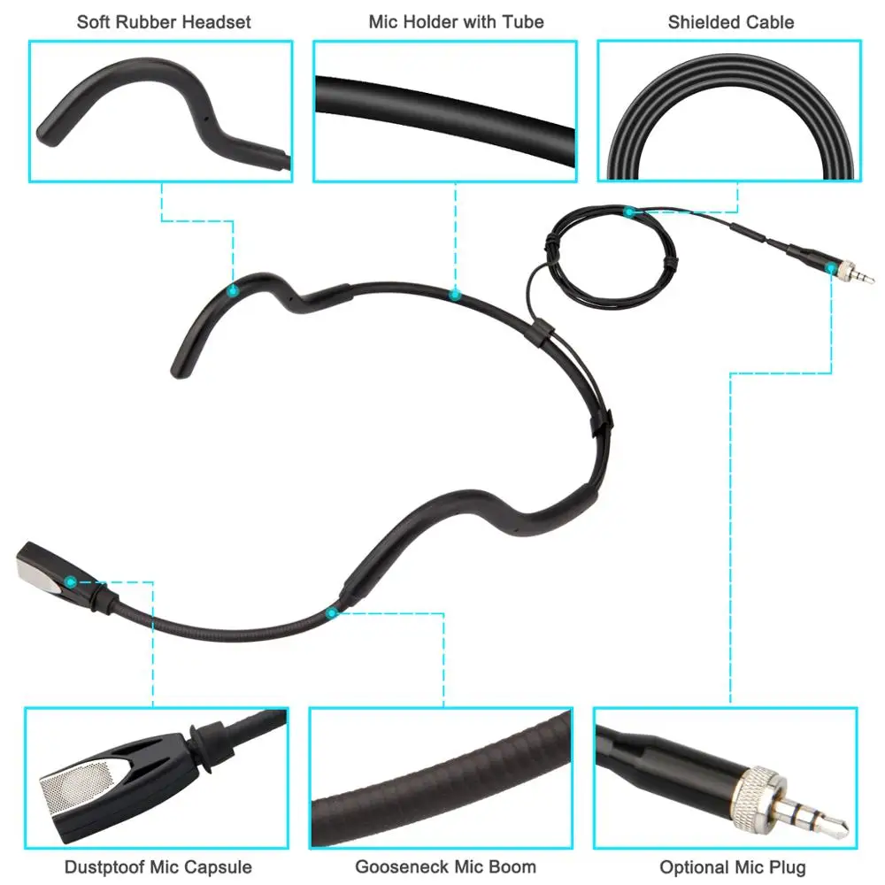 Fone de Ouvido Hospedagem para Computador Kimafun Profissional Unidirecional Condensador Xlr Cantando - Microfone Launchpad Bodypack Km-880 - Image 4