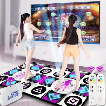 

Luminous Dance Mat Double Players Tv Computer Interface High-definition Wireless Somatosensory Game Slimming Dancer Blanket Pad