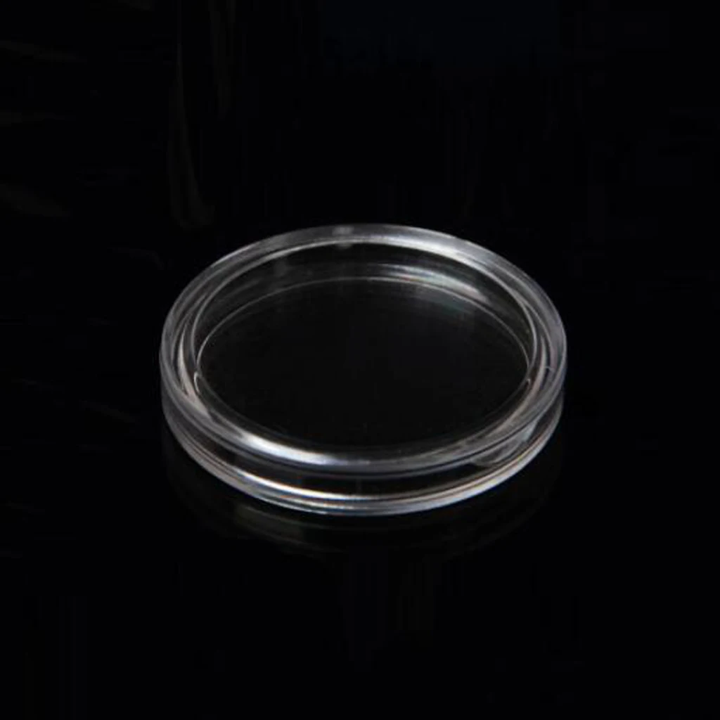 200pcs Clear Round Capsules Coin Case Display Box, Clear 21mm