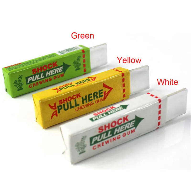 Safety Trick Joke Toy Electric Shock Shocking Funny Pull Head Chewing Gum Gags& Practical Jokes Novelty Items Funny Toys