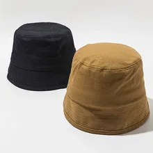 Новые однотонные ретро-шляпы для мужчин и женщин, модные хлопковые льняные рыбацкие шляпы, тренд, темперамент, дикая личность, простые