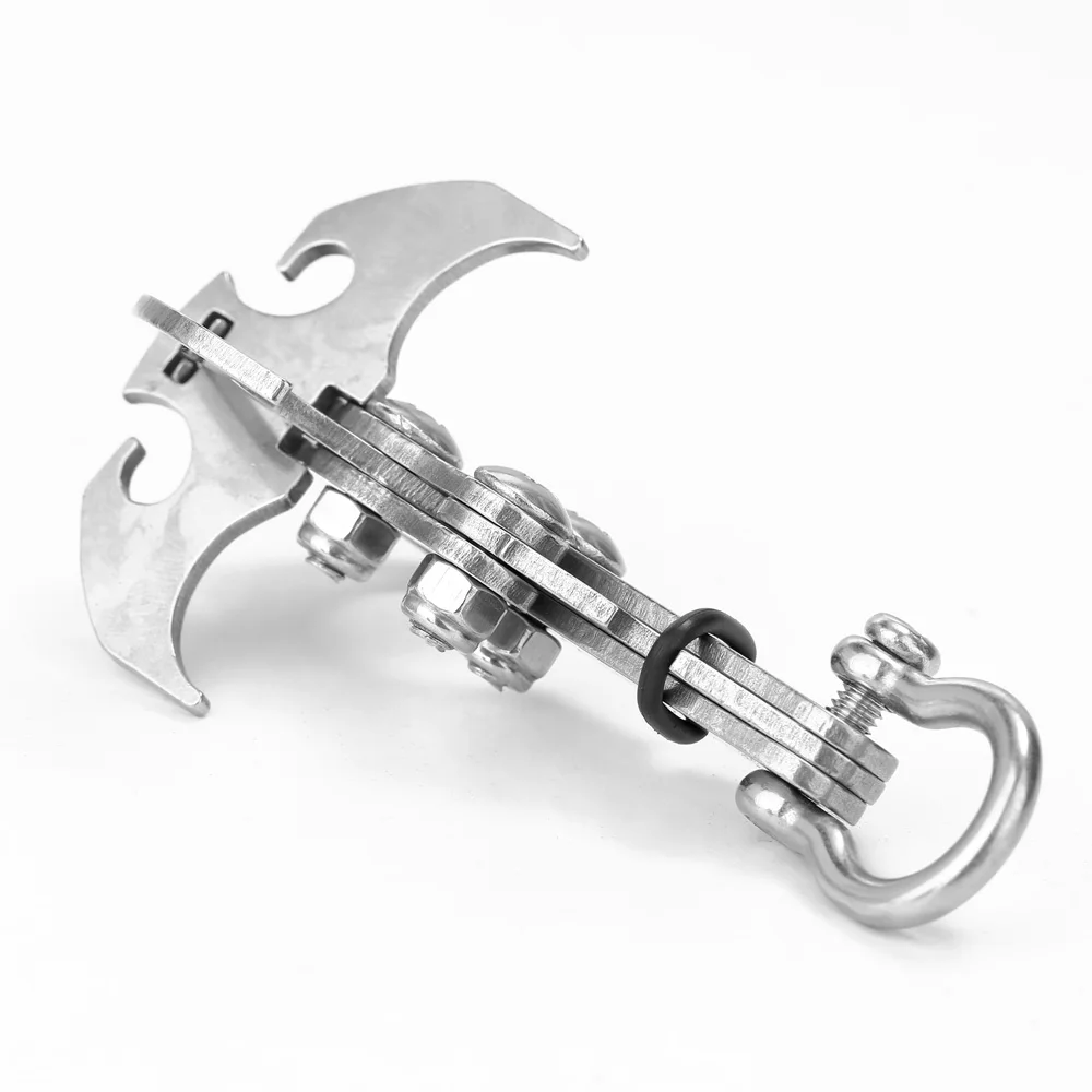 2 в 1 многоцелевой из нержавеющей стали для выживания складные магнитные крюк