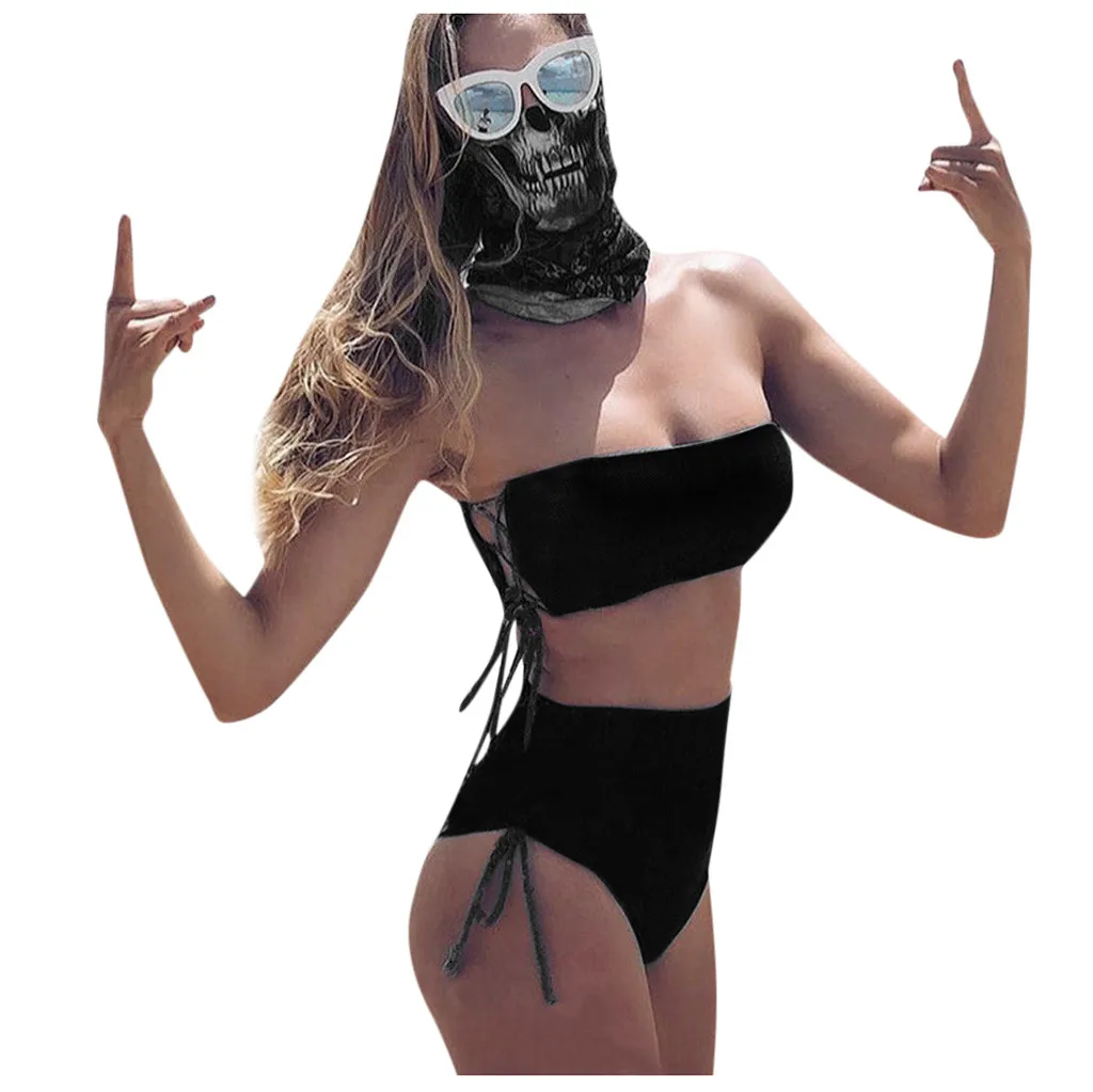 3 шт. женский купальник модные летние пляжные Сексуальные бикини однотонная