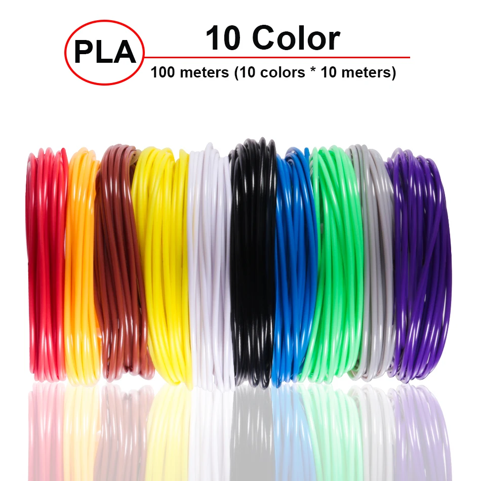 20 Colors Plastic for 3d Pen 5 meter 10 Meter PLA 1.75mm 3D Printer Filament Printing Materials Extruder Accessories Parts