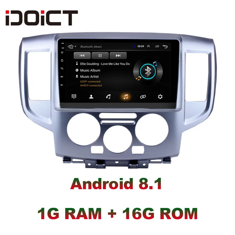 IDOICT Android 8 1 автомобильный DVD плеер GPS навигация Мультимедиа для Nissan NV200 2009 2016