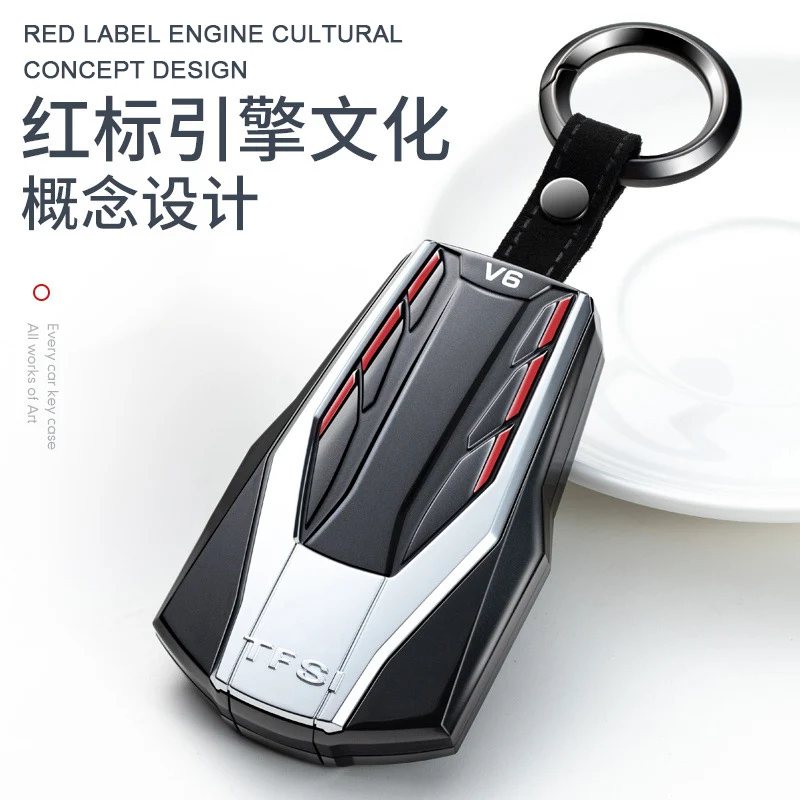 

1 Pcs ABS Car Key Shell Key chain For Audi A3 A4 A5 A6 A7 Q2 Q3 Q3 Q5 Q8 R8 RS3 RS4 RS6 A4L A6L TT Car Key Cover Car Accessories