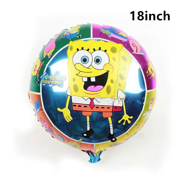 Globos para fiestas de Bob Esponja, pancartas de cumpleaños, decoración para niños, adornos para tartas de Bob Esponja, Patricio Estrella