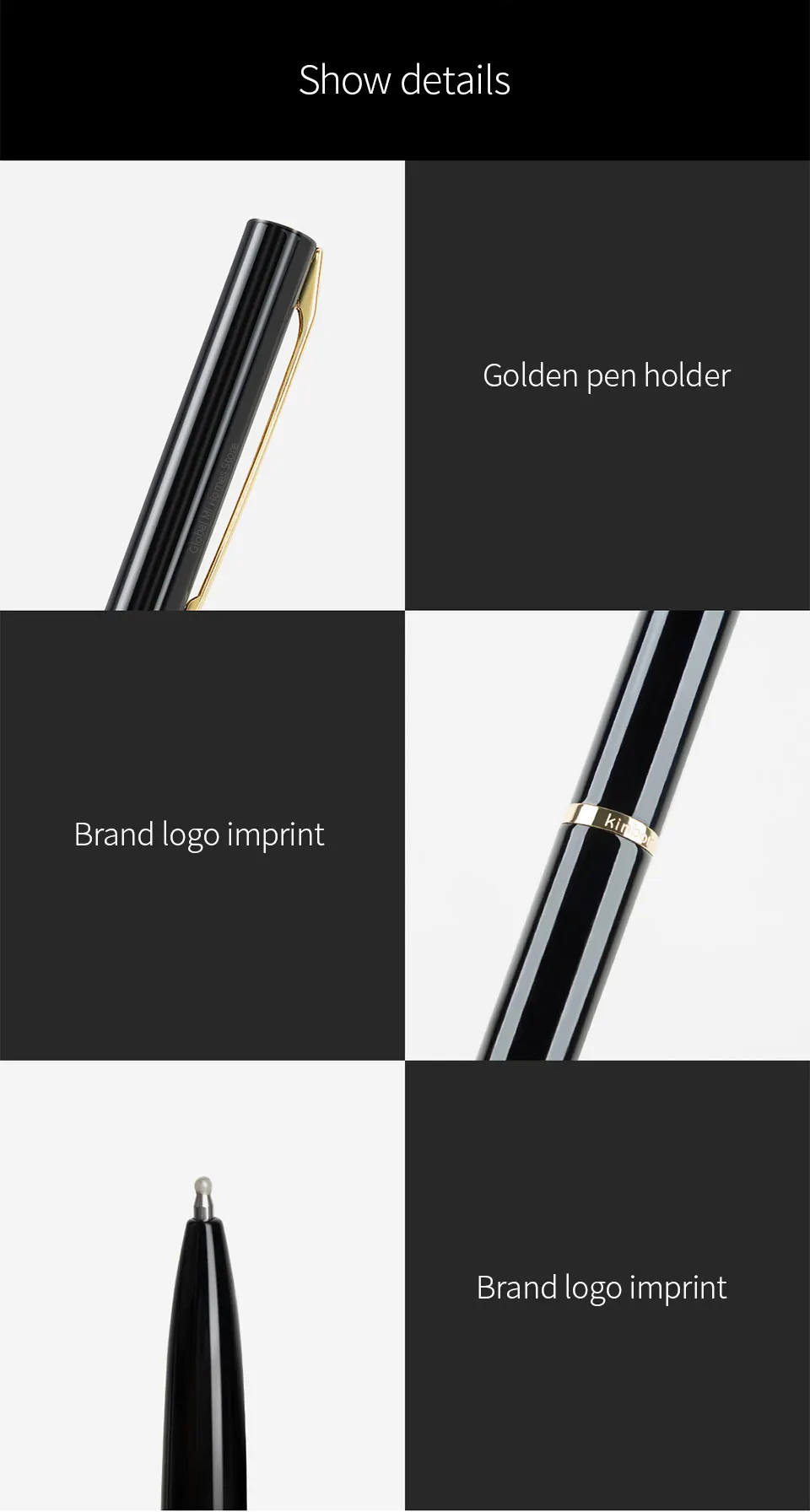 Xiaomi Mijia Kinbor Flowing Gold Signature Pen Out of Ink Smooth Rotating Low-key Elegant and Firm Office Business Learning Gift