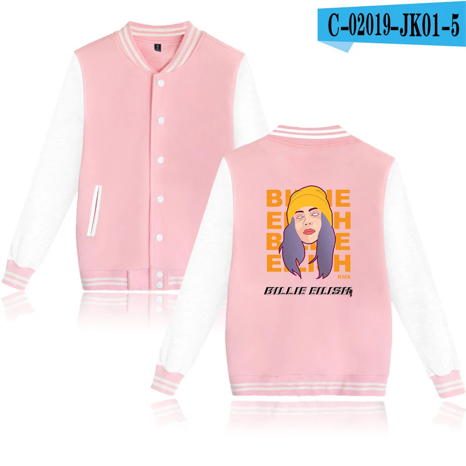 picture color Billie Eilish 2D принт певица новая хип поп Harajuku бейсбольная куртка Горячая Распродажа бейсбольная куртка Высокое качество Мужская/женская одежда - Цвет: picture color