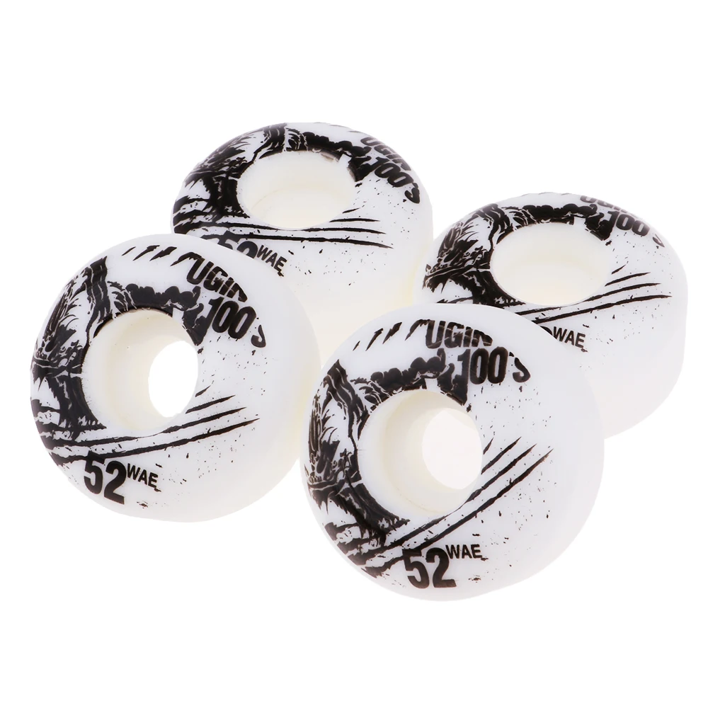 4Pcs 52mm 100A High Performance Skateboard Wheels Durable PU Skate Wheels 100A Super Smooth Skate Board Accessories