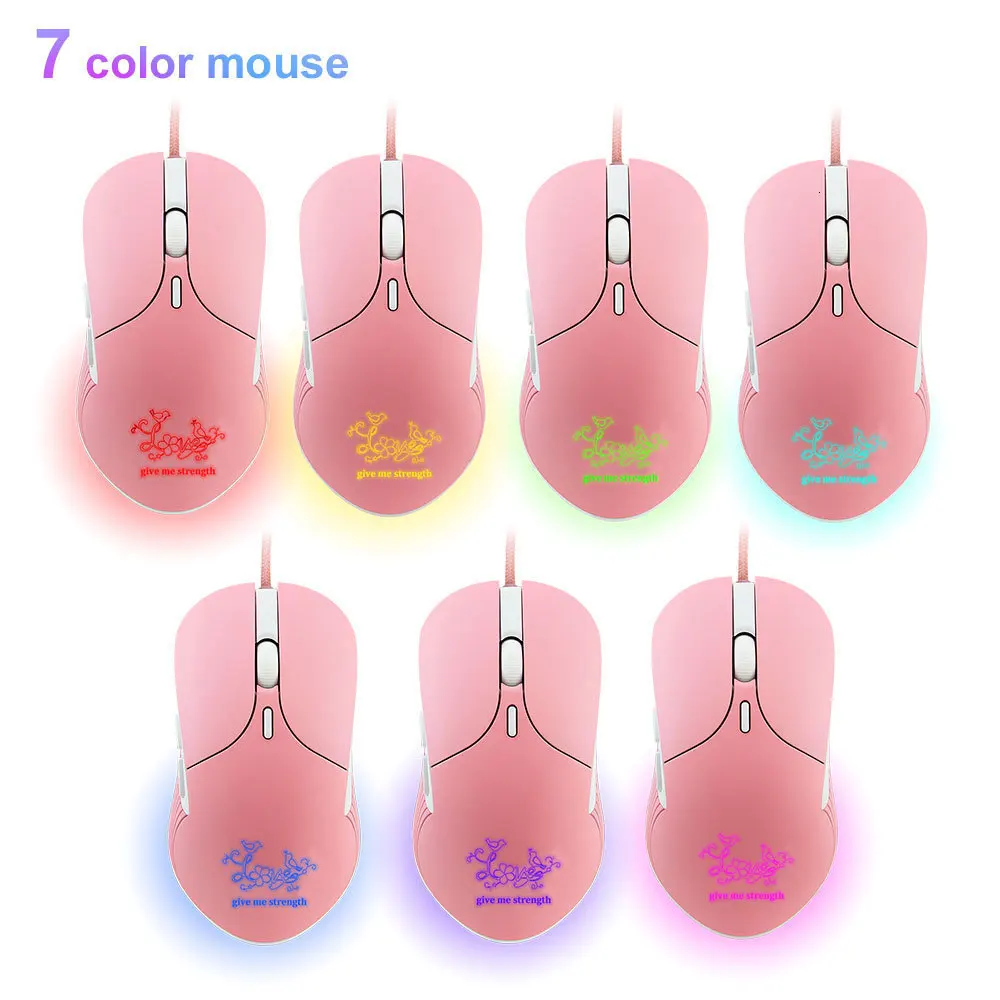 Pink Mouse Wired Gaming Mouse