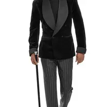 Последние конструкции пальто брюки шаль лацкан бархат мужской блейзер двубортный вечерние смокинги пиджак Выпускной вечерние Мужской Блейзер только