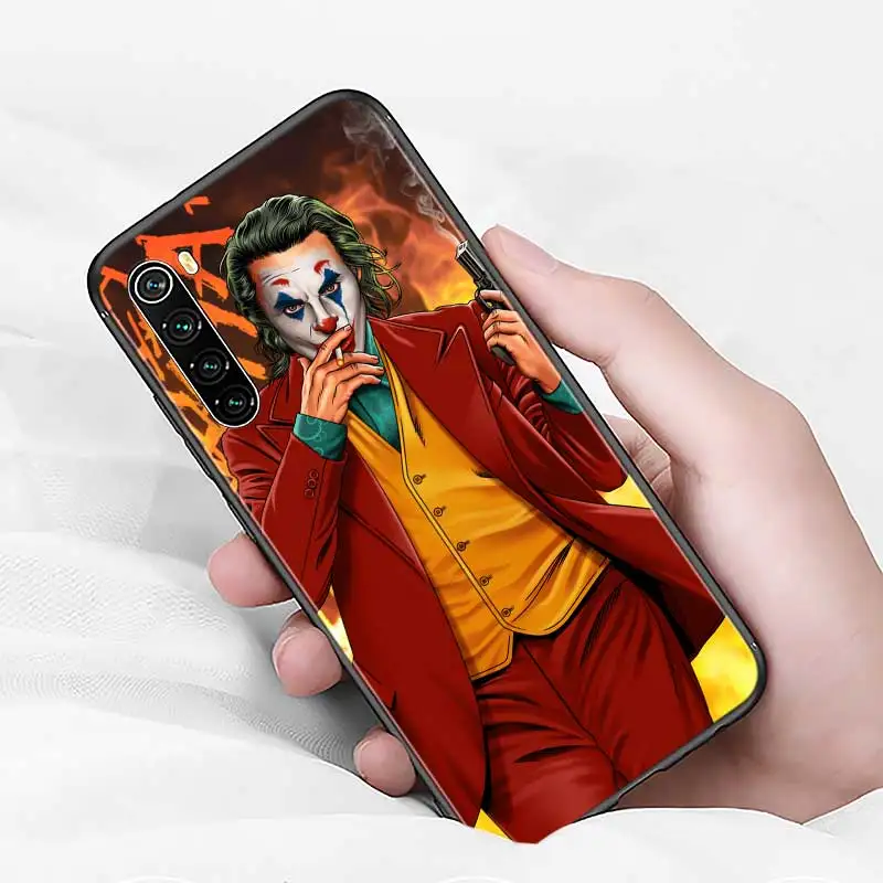 For Redmi Note 4 4X 5A 5 6 7 8T 8 9T 9S 9 10 10S Prime Pro Max Black Phone Case Dark Knight Joker Karta Shockproof Cover magnetic charger for android Cables