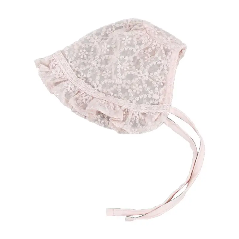

2019 New Openwork Mesh Lace Princess Hats Opening Tether Beautiful Baby Hat Summer Simple Children Girls Cap