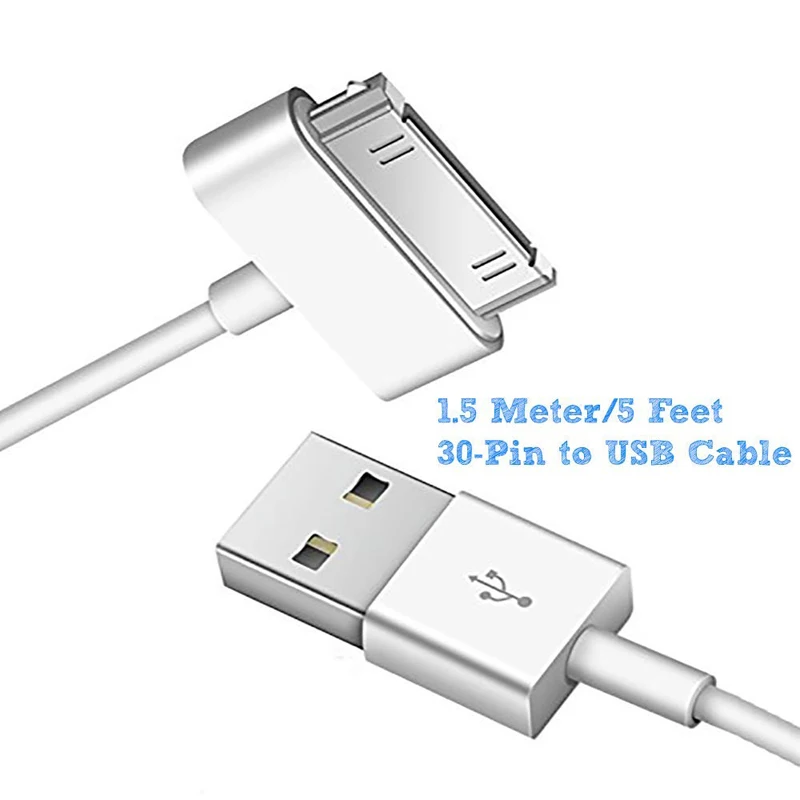 30 Pin USB кабель, для iPhone 4, iPhone, 4S, iPad Mini 1/2/3, iPod Touch, iPod Nano, мобильный телефон зарядный кабель для передачи данных-10 шт