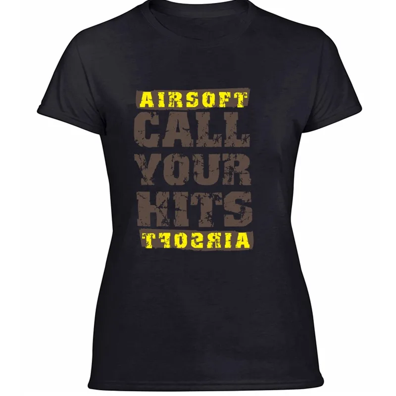 

Designs Airsoft - Call Your Hits - Airsoftgun T Shirt Classical Cool Fitness Boy Girl T-Shirts Black Plus Size S-5xl Top Quality