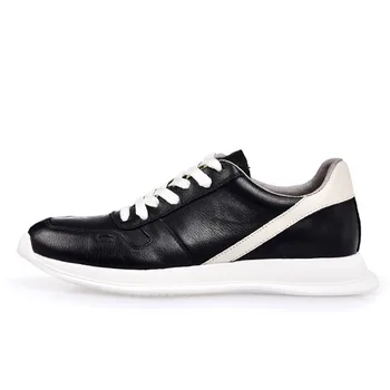 

Mens Korean Casual New Shoes Men Top Brand Hip Hop Lace Up Genuine Leather Sneakers Male Platform High Street Footwear