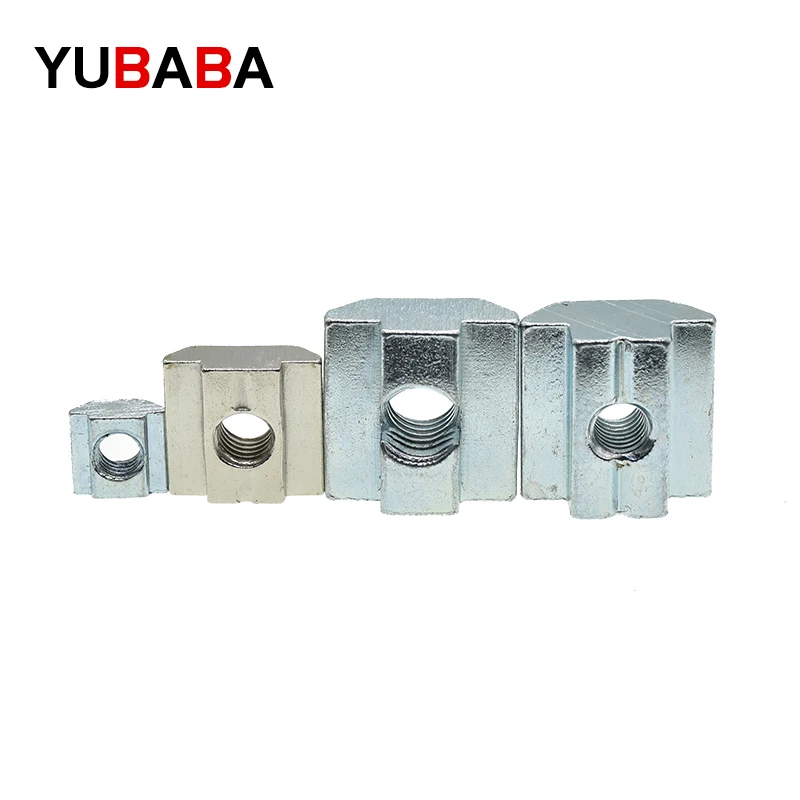 M3 M4 M5 M6 M8 M10 T Block Square nuts T-Track Sliding Hammer Nut for Fastener Aluminum Profile 2020 3030 4040 4545