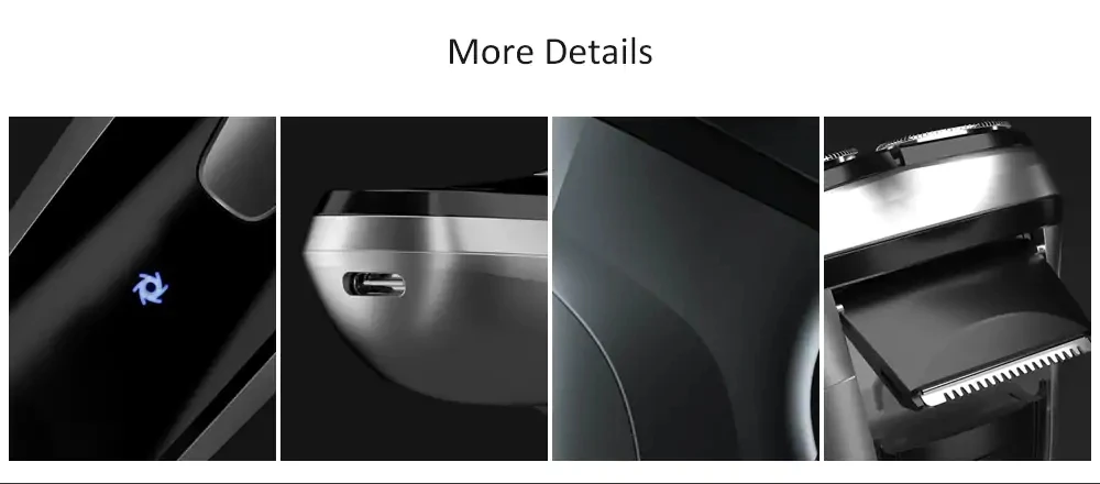 XIAOMI для мужчин для лица бритва Enchen BlackStone 3D умный электробритва моющийся type-C USB Перезаряжаемый станок для бритья бороды