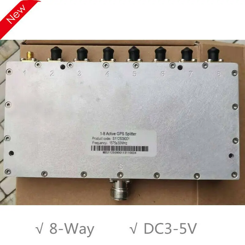 

Free shipping 8-Way GPS Splitter GPS Active Power Splitter Frequency 1575±30MHz