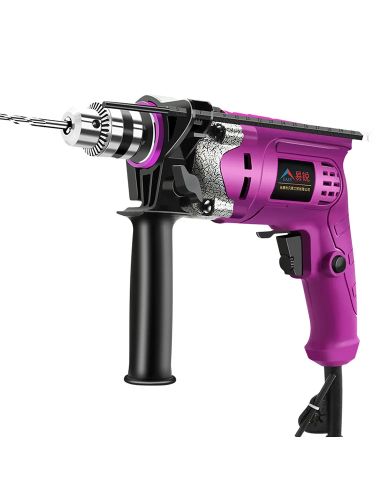 

(Low Price Closeout) Electric Drill Impact Drill Home 220 V Multi-functional Electric Light Flashlight Turn Drill Wall Screw Dri