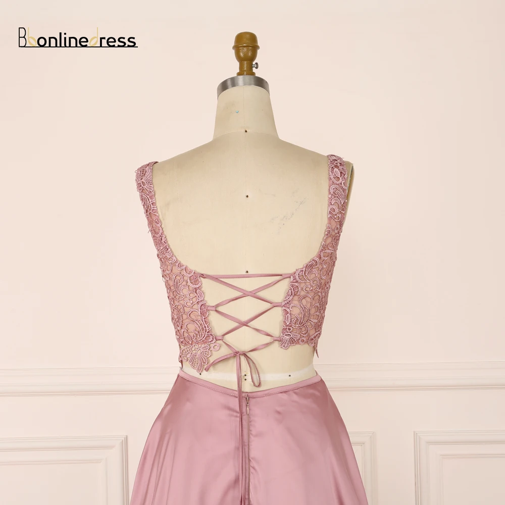 Bbonlinedress, платье для выпускного вечера из двух частей с карманами, сексуальная юбка с разрезом, вечернее платье, Vestido de fiesta, Vestido de noche